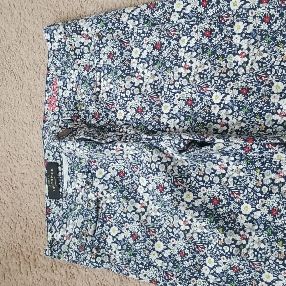 J.Crew Floral Toothpick Ankle Skinny Jeans - Picture 5 of 16